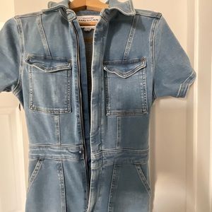 Good American for Zara one-piece denim pantsuit